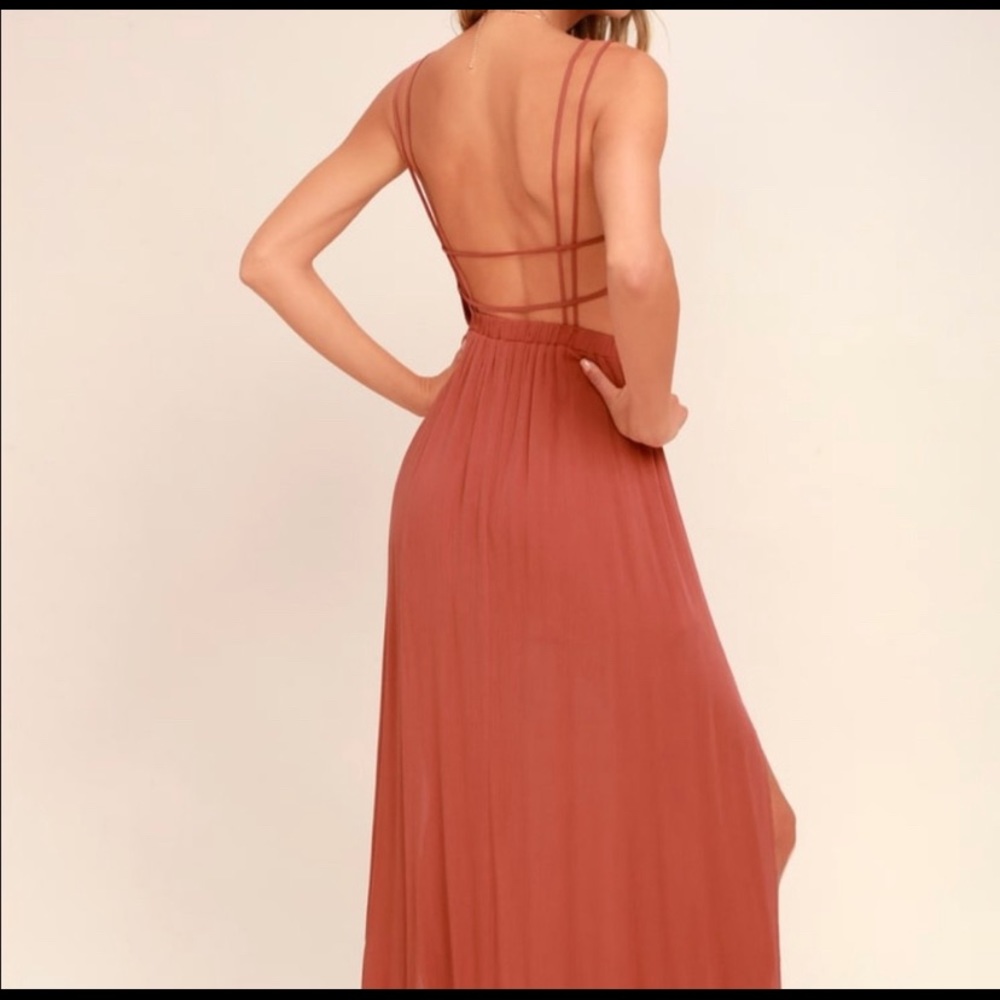 NWT S Lulus Lost In Paradise Lucy Rose Maxi Dress